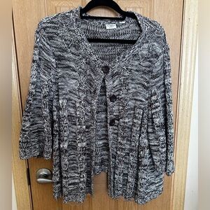 Cato Brown & White Button Knit Cardigan Sz 18/20